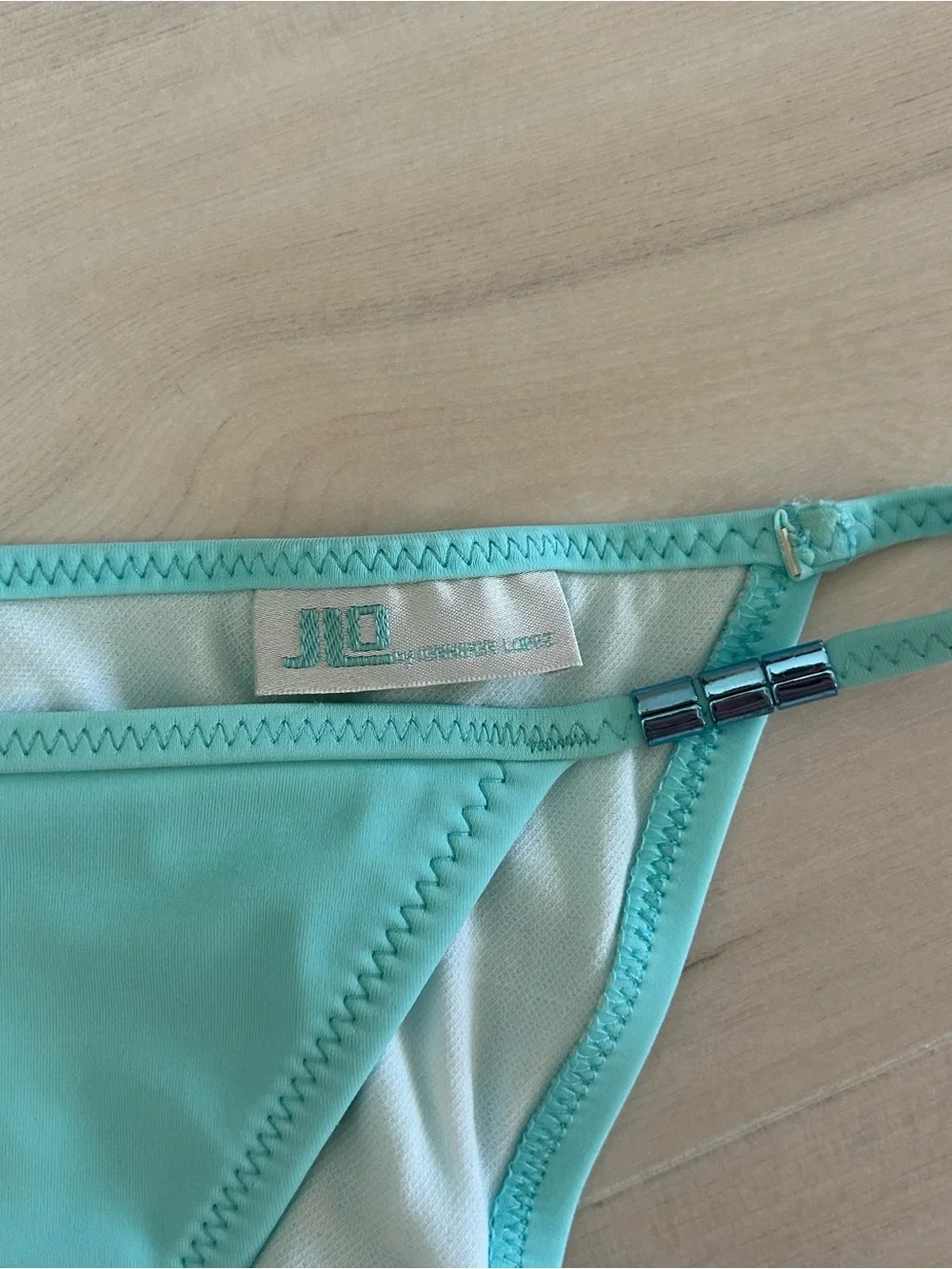 light blue y2k jlo bikini set